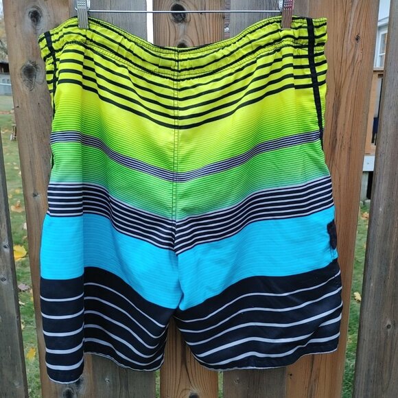 OP Ocean Pacific Board Shorts Sunset Strip Stripe Men's XL Swimming Trunks Vacay - Picture 5 of 6